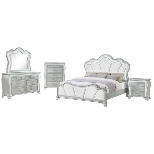 Aurelia - Nightstand With LED - Silver