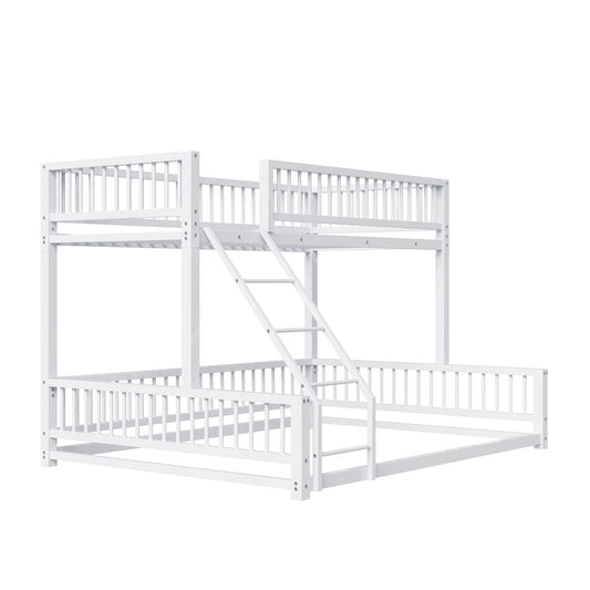 Bunk Bed With Ladder And Safety Guardrails