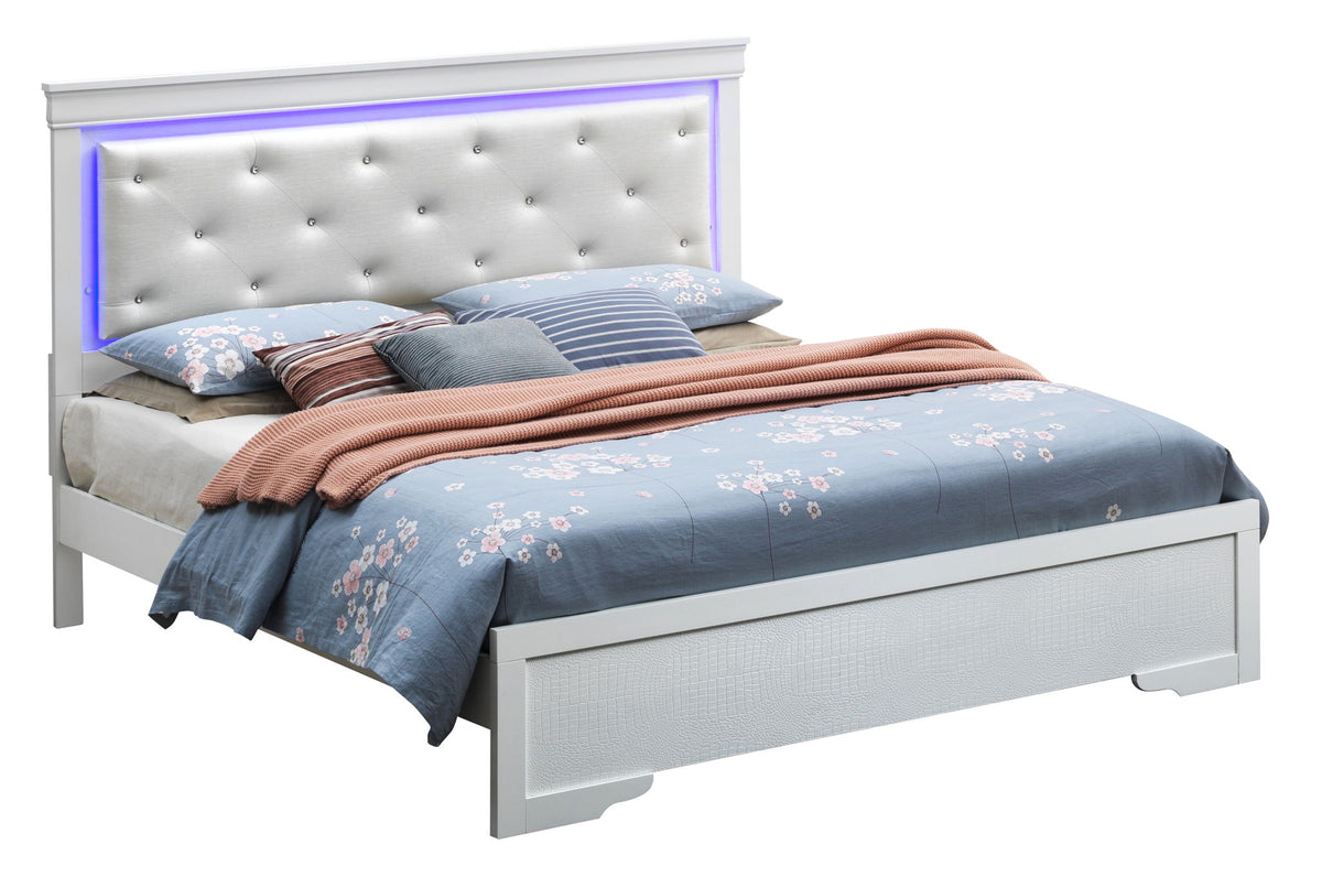 Modern Elegant King Bed - Champagne