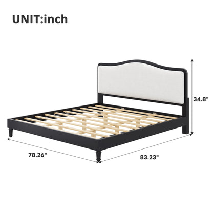 Platform Bed With Upholstered Headboard