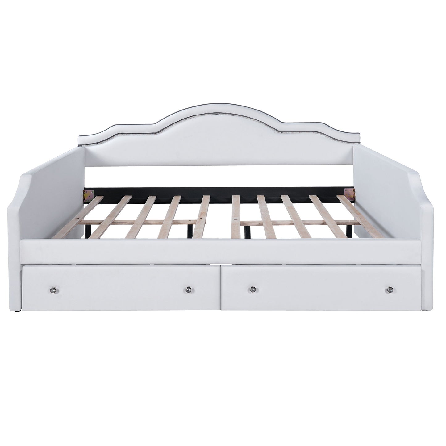 Upholstered Daybed With LED Lights And 2 Drawersme