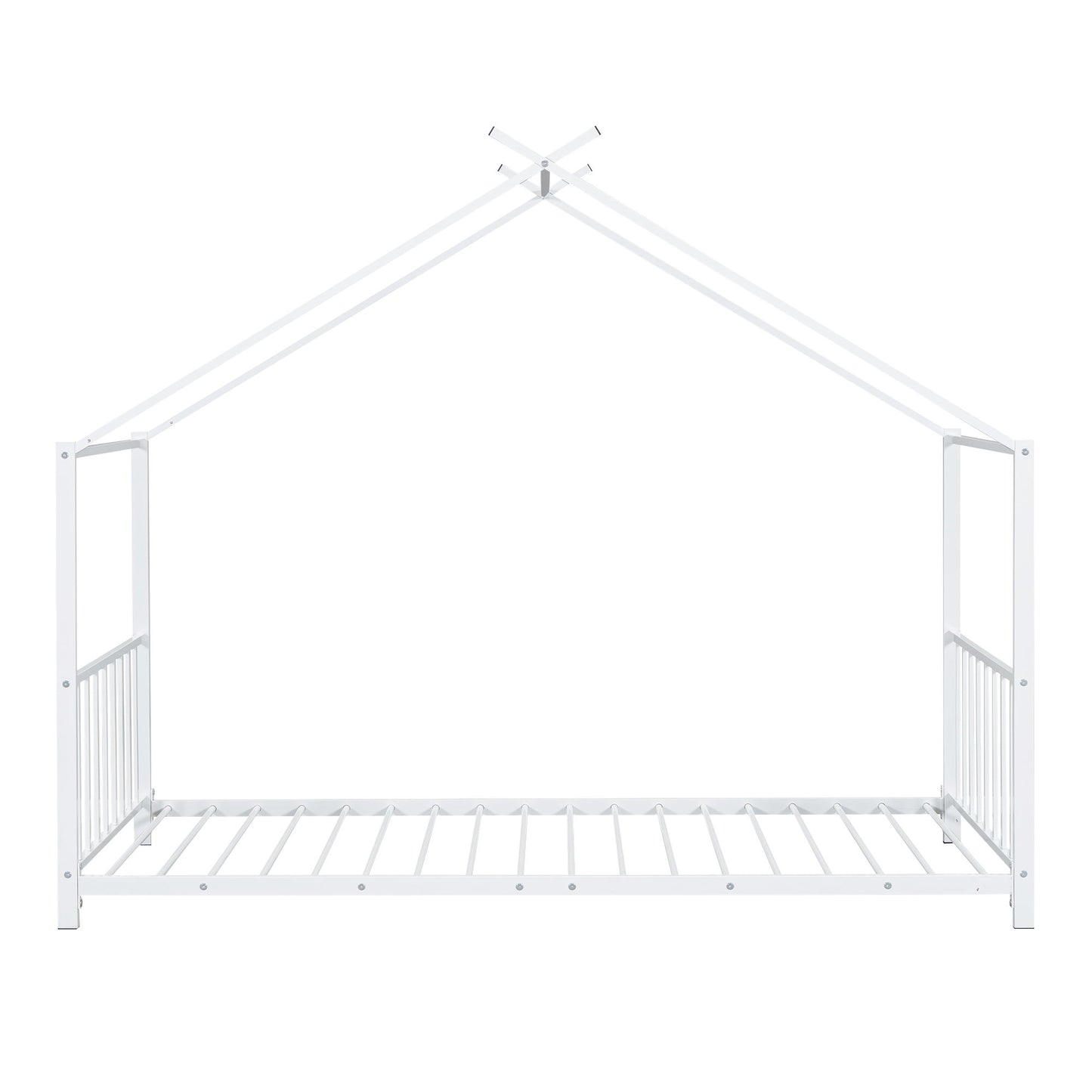 Metal House Platform Bed With Modern Design And Durable Frame