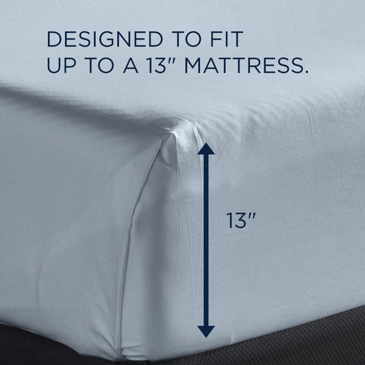 Linens - Tempur Luxe Egyptian Cotton Sheet Set - Sleepy Blue