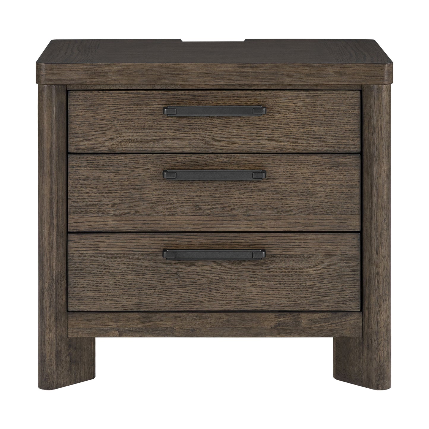 3 Drawer Nightstand With USB - Dark Oak