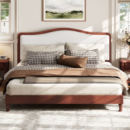 Platform Bed With Upholstered Headboard