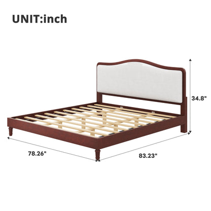 Platform Bed With Upholstered Headboard