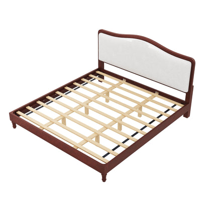 Platform Bed With Upholstered Headboard
