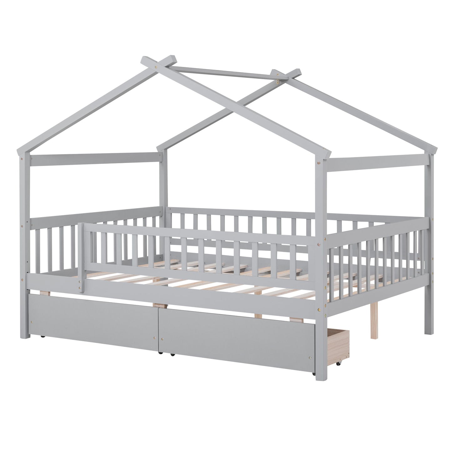 House Bed With 2 Drawers
