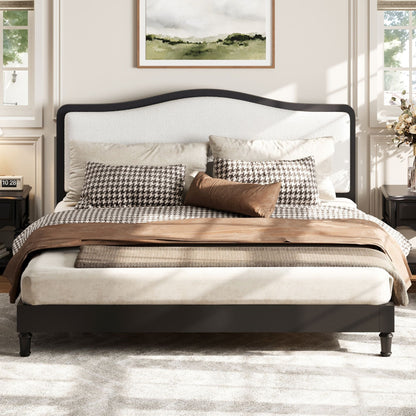 Platform Bed With Upholstered Headboard