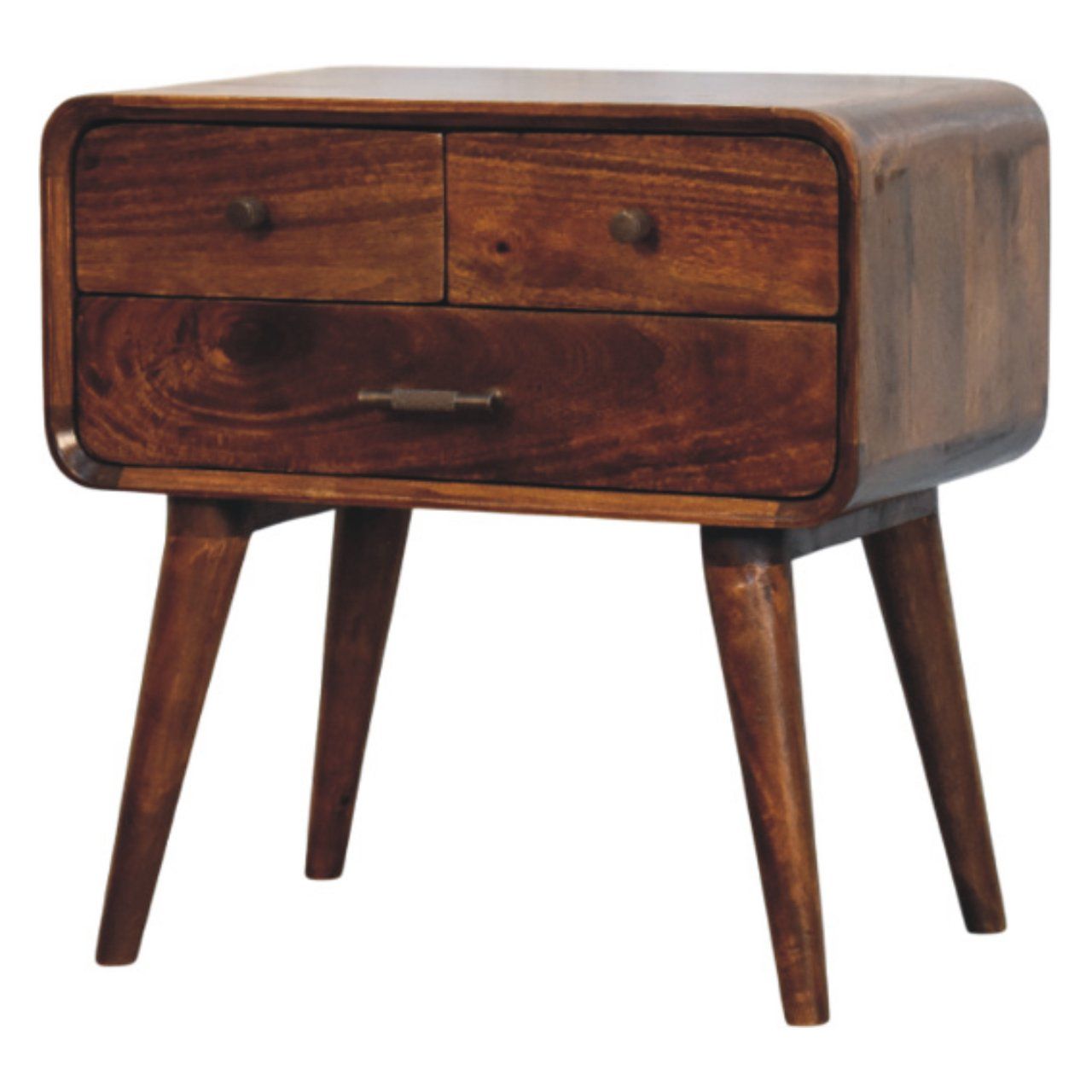 Avora - 3 Drawer Nightstand - Brown
