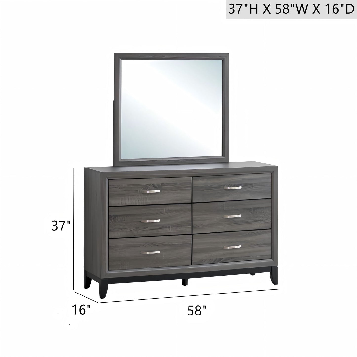 Glasgow - Dresser With 6 Drawers