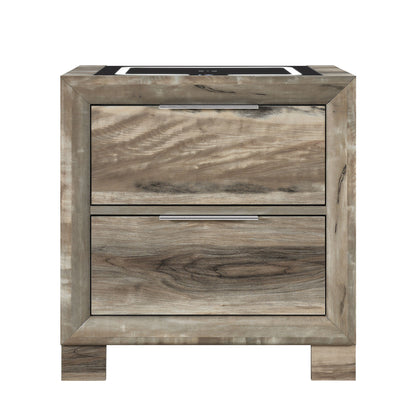 Callisie - Nightstand With Wireless Charging Top - Brown