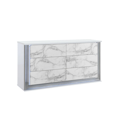 Moon - Dresser With LED Lighting - Marble