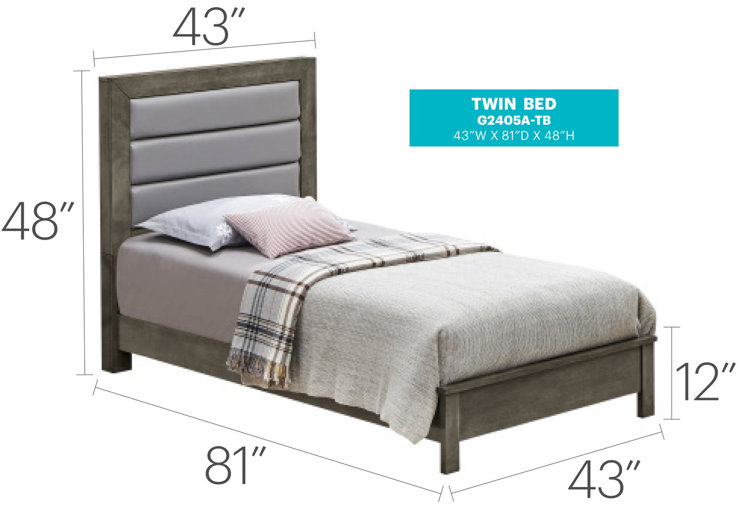 Transitional Modern Design Bed
