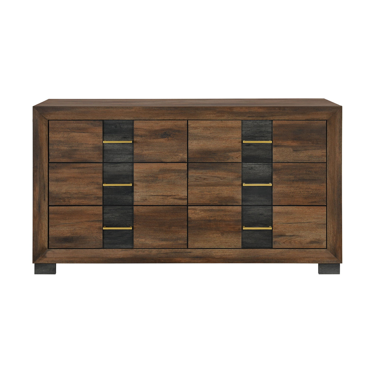 Prime - Dresser With 6 Drawers - Brown Black