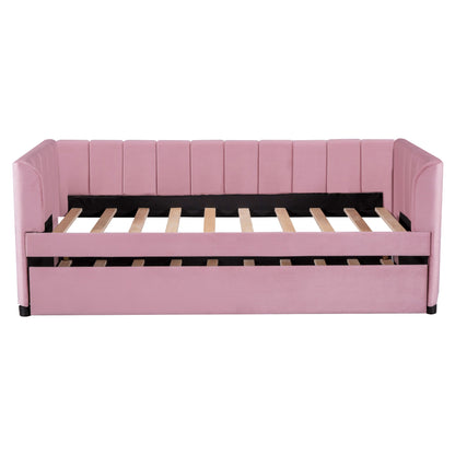 Upholstered Daybed With Ergonomic Design Backrest