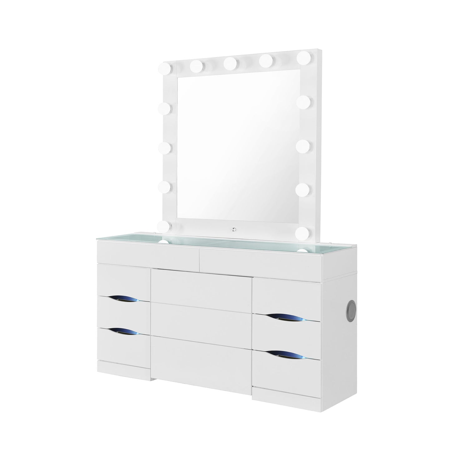 Elisa - Vanity Set With Stool And LED Bulbs