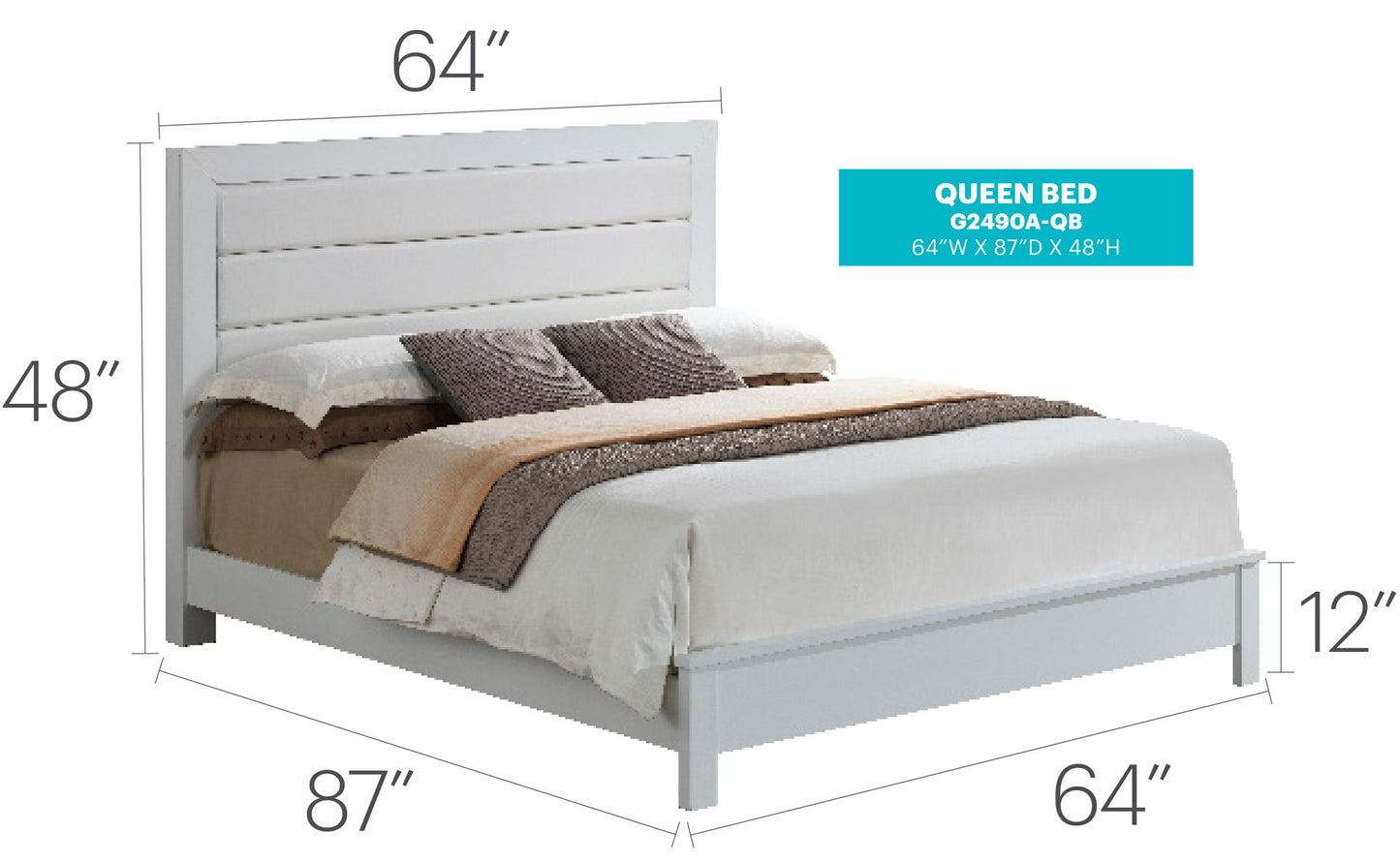 Transitional Modern Design Bed