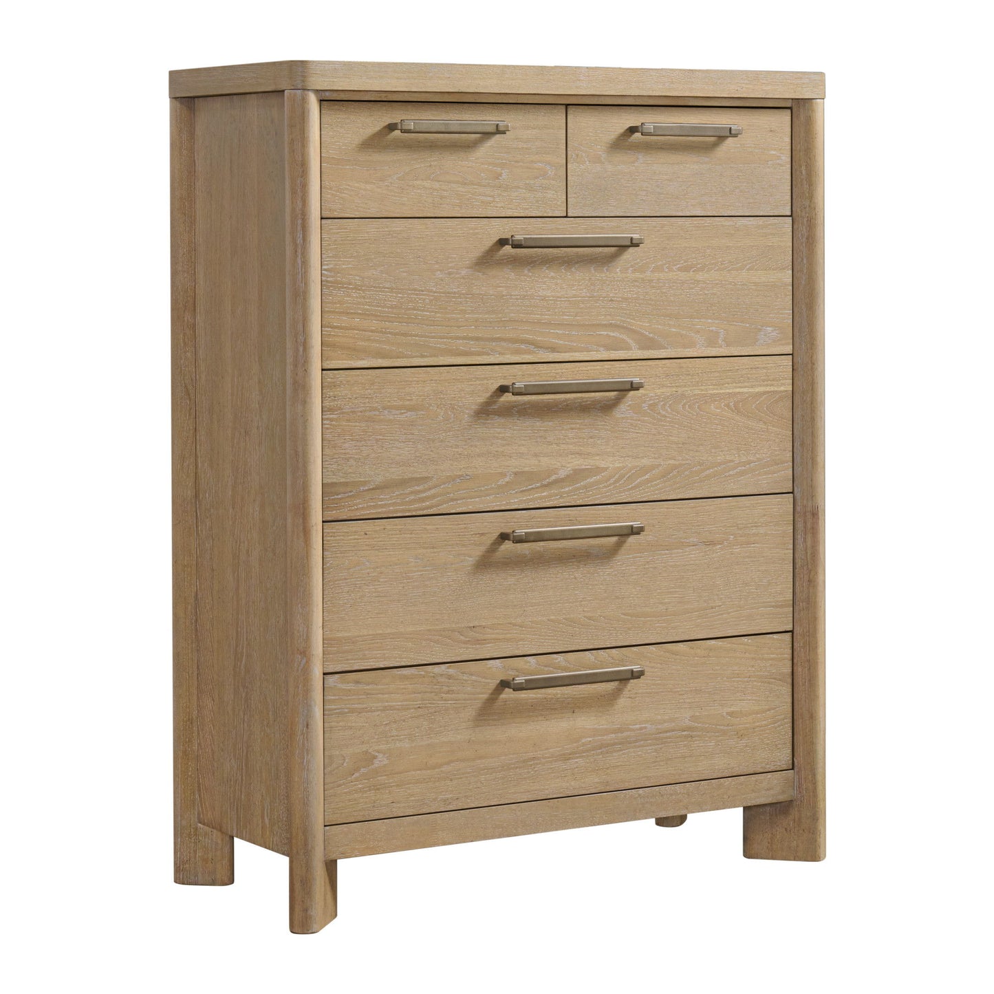 6 Drawer Chest - Tan - Solid Wood