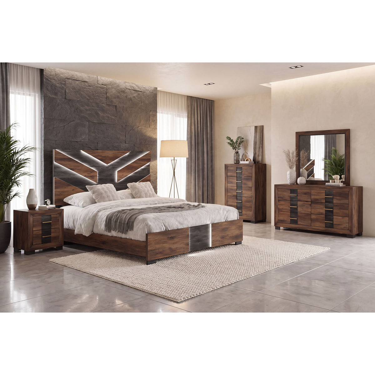 Prime - Dresser With 6 Drawers - Brown Black