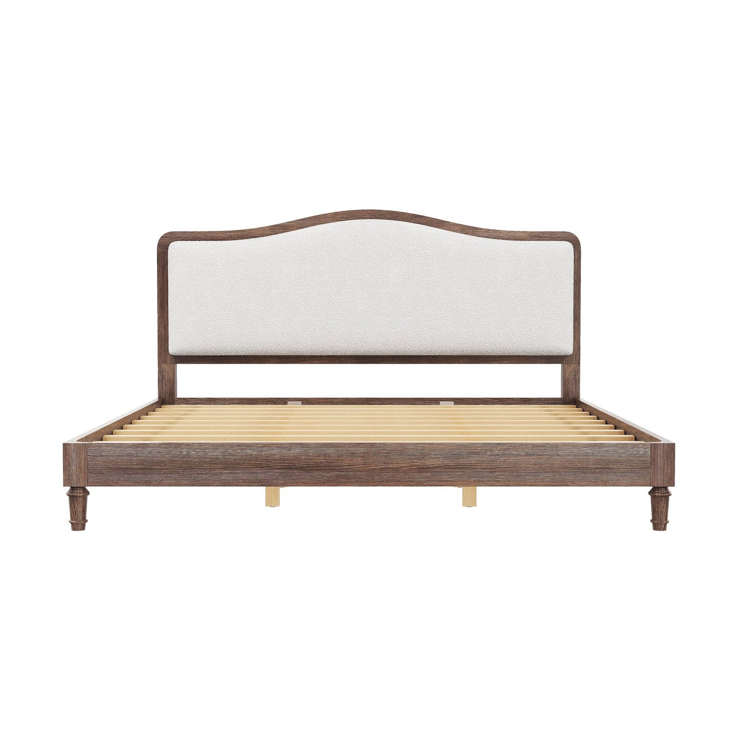 Platform Bed With Upholstered Headboard