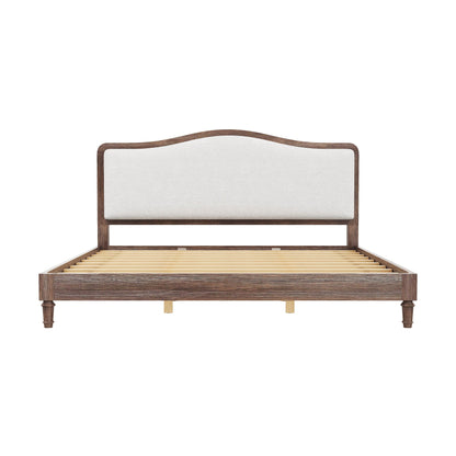 Platform Bed With Upholstered Headboard